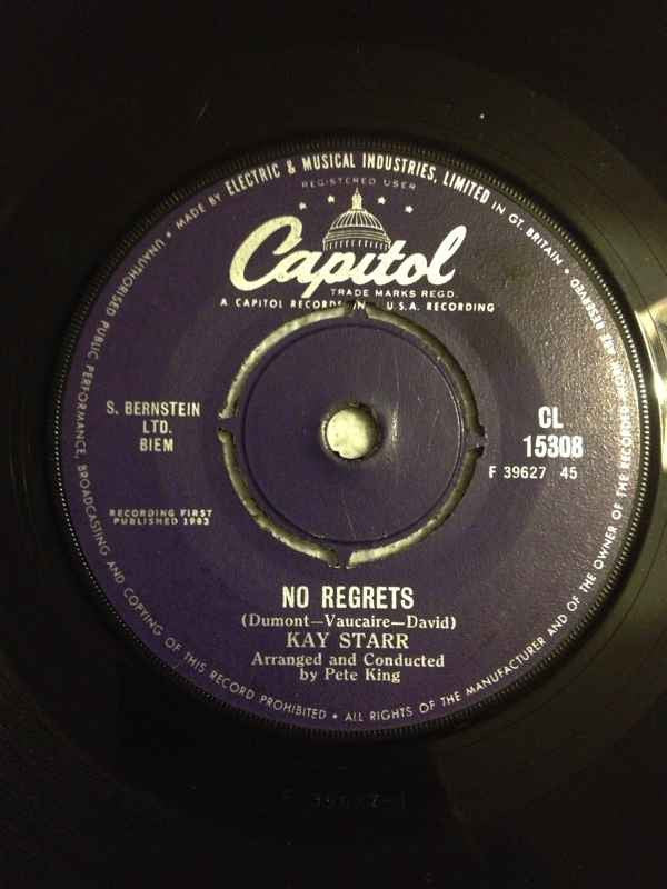 Kay Starr : No Regrets / Cherche La Rose (7", Single)