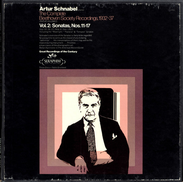 Artur Schnabel / Ludwig van Beethoven : The Complete Beethoven Society Recordings, 1932–37 / Vol. 2: Sonatas, Nos. 11–17 (3xLP, Comp, Mono + Box)