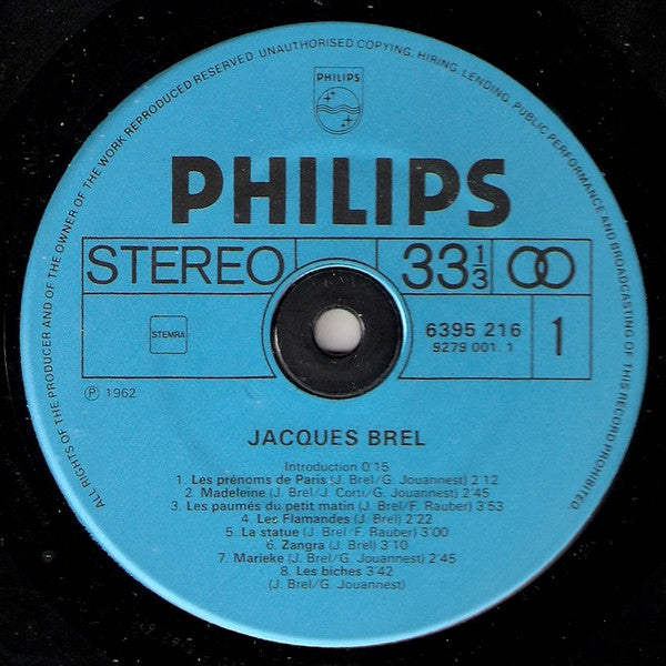Jacques Brel : Jacques Brel (LP, Album, RE)