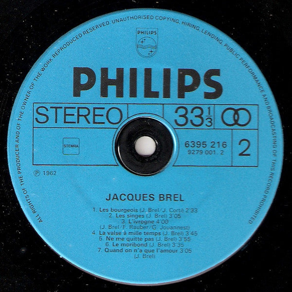 Jacques Brel : Jacques Brel (LP, Album, RE)