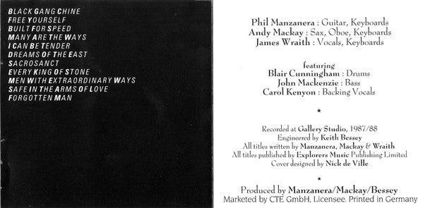 Manzanera & Mackay : Manzanera - Mackay (CD, Album)