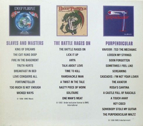Deep Purple : 3 CD (Box, Comp + CD, Album, RE + CD, Album, RE + CD, Al)