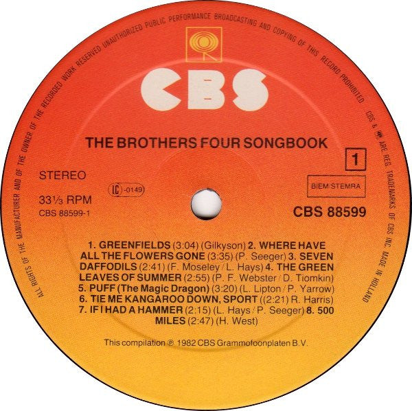 The Brothers Four : The Brothers Four Songbook (2xLP, Comp, Gat)