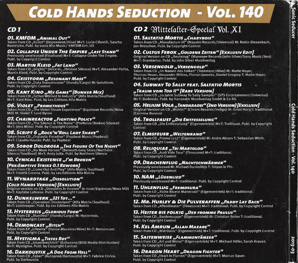 Various : Sonic Seducer Cold Hands Seduction - Vol. 140 (2xCD, Comp)