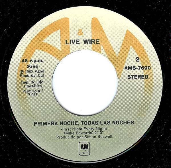 Live Wire (3) : No Muerdas La Mano (7", Single)