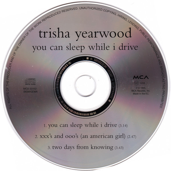 Trisha Yearwood : You Can Sleep While I Drive (CD, Single)