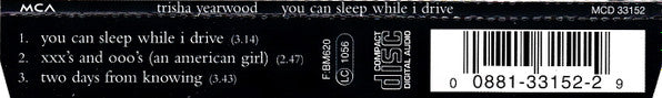 Trisha Yearwood : You Can Sleep While I Drive (CD, Single)