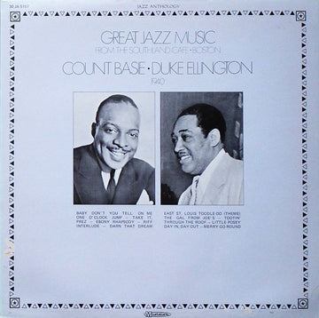 Count Basie / Duke Ellington : Great Jazz Music (From The Southland Cafe  Boston - 1940) (LP, Comp, Mono, RE)