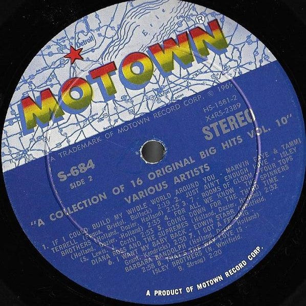 Various : The Motown Sound - 16 Big Hits Vol. 10 (LP, Comp)