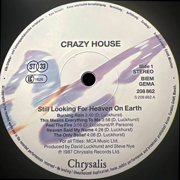 Crazy House : Still Looking For Heaven On Earth (LP, Album)