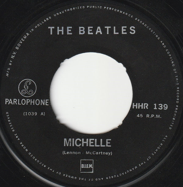 The Beatles : Michelle (7", Single, Mono)