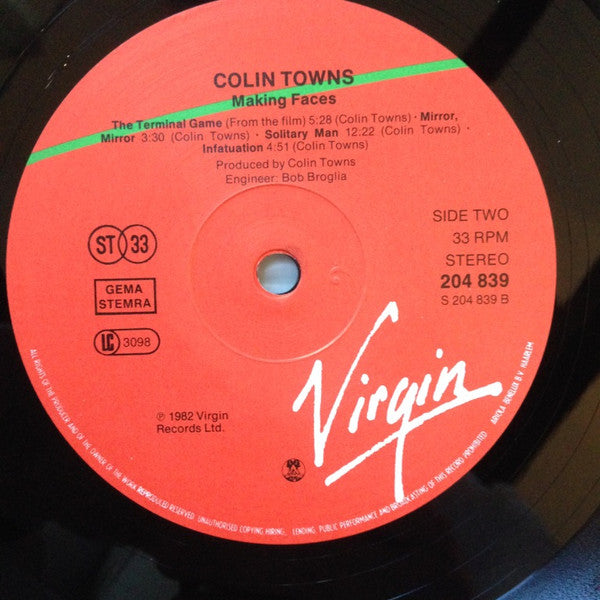 Colin Towns : Making Faces (LP)