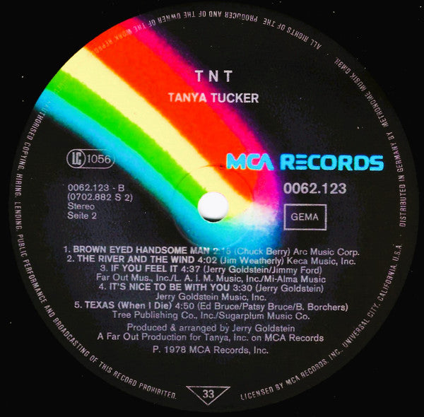 Tanya Tucker : TNT (LP, Album, Gat)