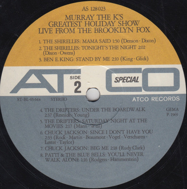 Various : Murray The K's Greatest Holiday Show Live From The Brooklyn Fox (LP, Album)