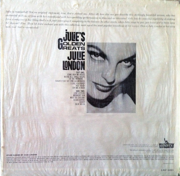 Julie London : Julie's Golden Greats (LP, Comp, Mono)