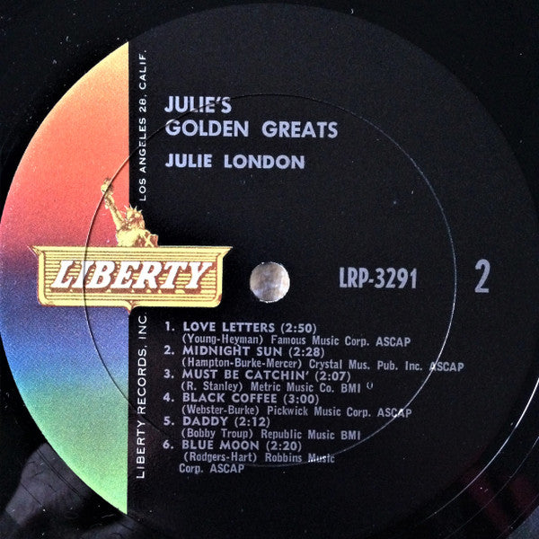 Julie London : Julie's Golden Greats (LP, Comp, Mono)