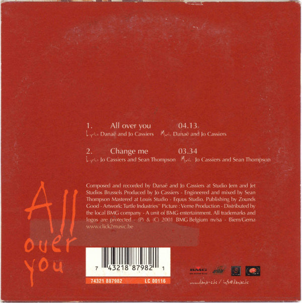 Danaë : All Over You (CD, Single)