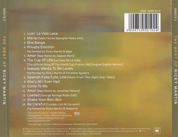 Ricky Martin : The Best Of Ricky Martin (CD, Comp, Enh)