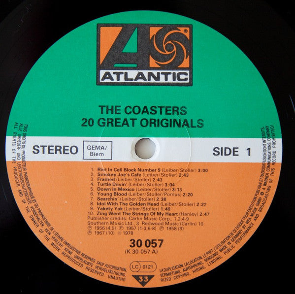 The Coasters : 20 Great Originals (LP, Comp, RE)