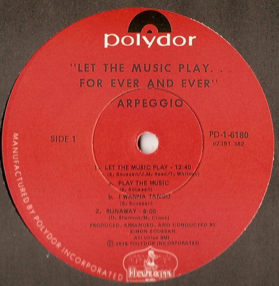 Arpeggio (2) : Let The Music Play... (LP, Album, NAM)