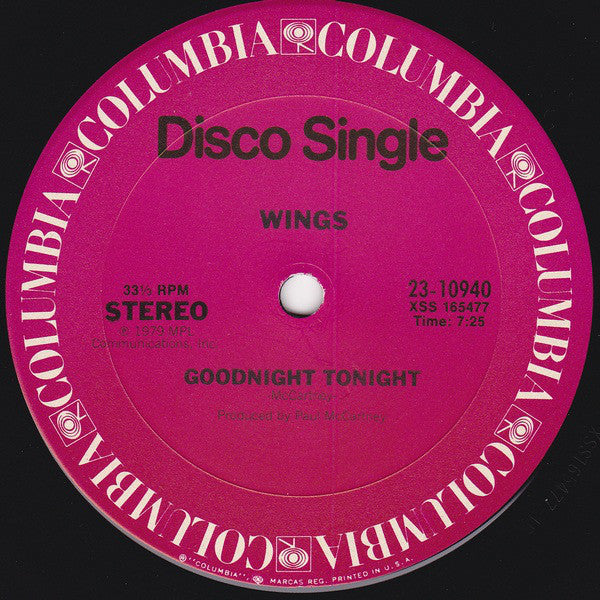 Wings (2) : Goodnight Tonight (12")