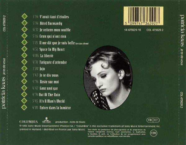 Patricia Kaas : Je Te Dis Vous (CD, Album)