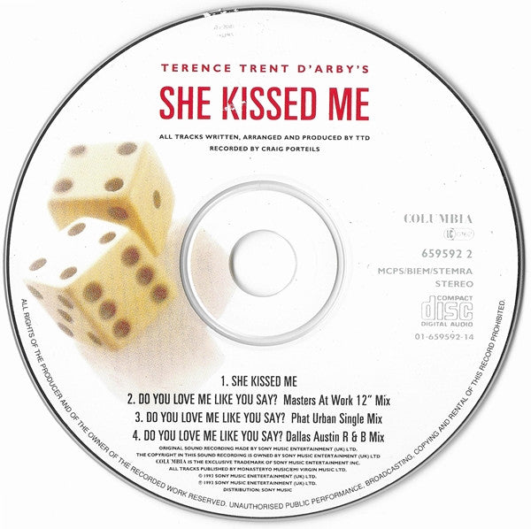Terence Trent D'Arby : She Kissed Me (CD, Maxi)