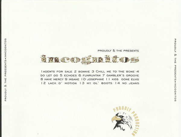 Proudly & The Presents : Incognitos (CD, Album)
