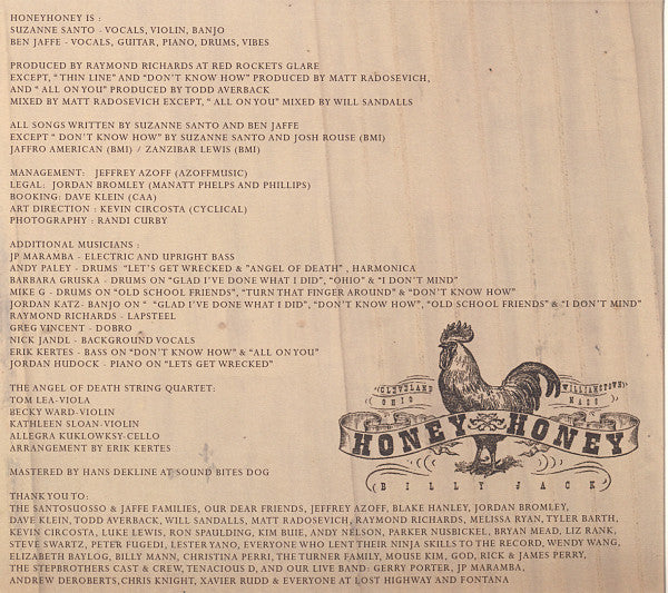 Honeyhoney : Billy Jack (CD, Album, Dig)