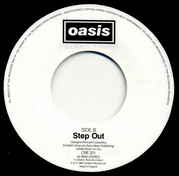 Oasis (2) : Don't Look Back In Anger (7", Single)