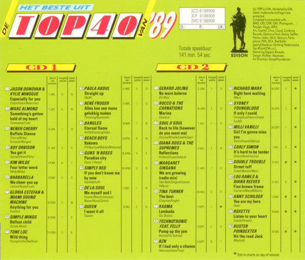 Various : Het Beste Uit De Top 40 Van '89 (2xCD, Comp)