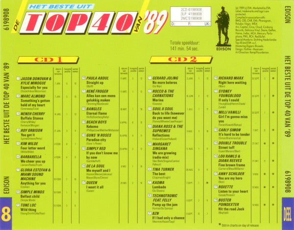 Various : Het Beste Uit De Top 40 Van '89 (2xCD, Comp)