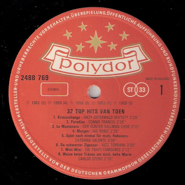 Various : 32 Top Hits Van Toen (2xLP, Comp)