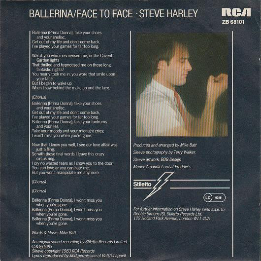 Steve Harley & Cockney Rebel : Ballerina / Face To Face (7", Single)