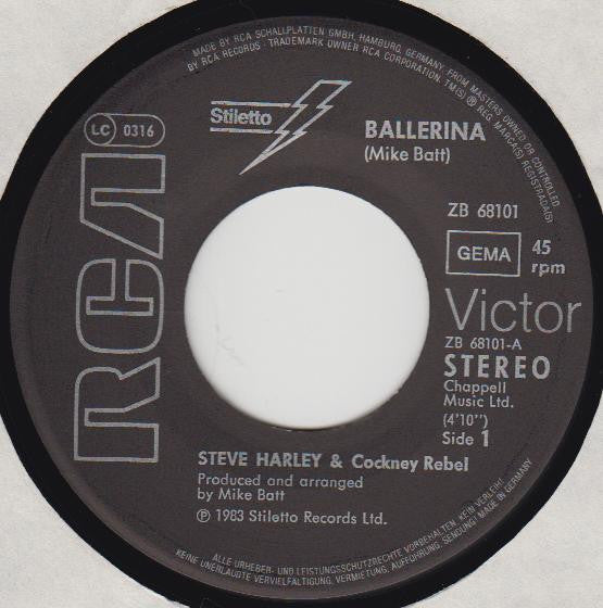 Steve Harley & Cockney Rebel : Ballerina / Face To Face (7", Single)