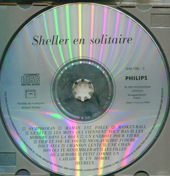 William Sheller : En Solitaire (CD, Album, RE)