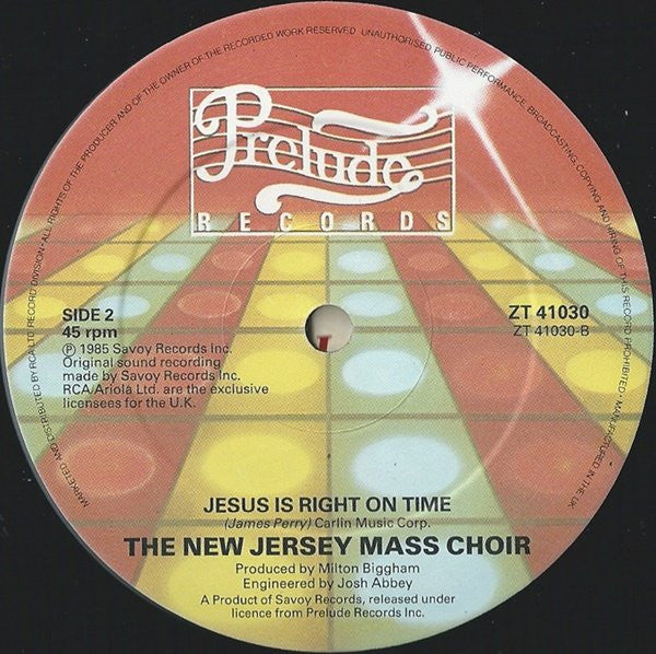 The New Jersey Mass Choir : I Want To Know What Love Is (12")