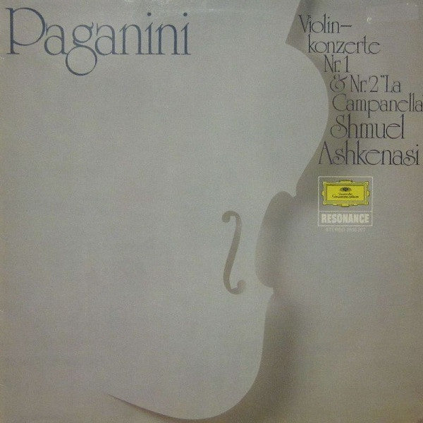 Niccolò Paganini - Shmuel Ashkenasi : Violinkonzerte Nr. 1 & Nr. 2 "La Campanella" (LP, Album, RE)