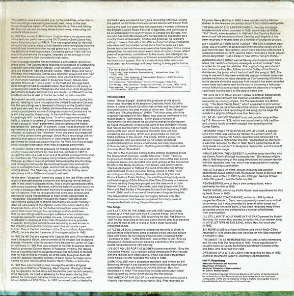 Mac Wiseman : The Mac Wiseman Story (2xLP, Album)