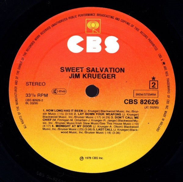 Jim Krueger : Sweet Salvation (LP, Album)