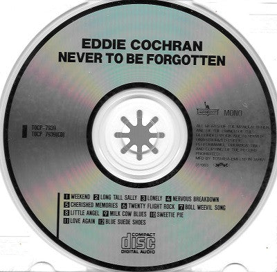 Eddie Cochran : Never To Be Forgotten (CD, Album, Mono, RE)