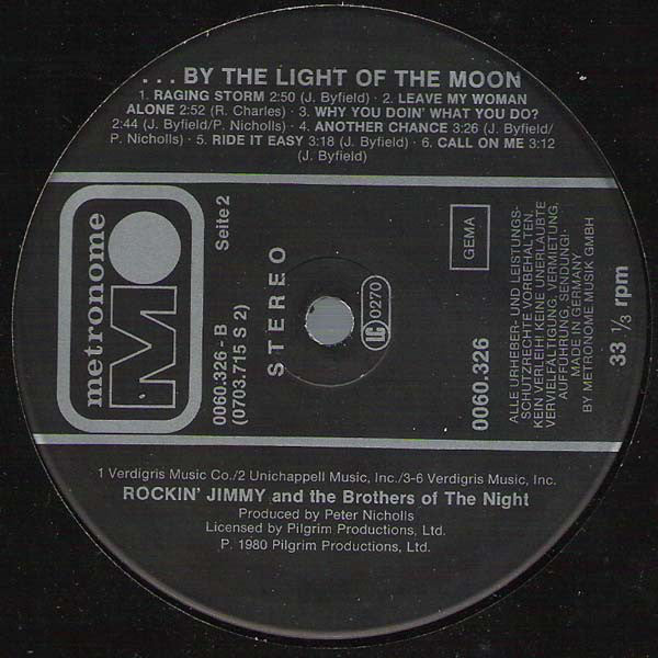 Rockin' Jimmy & The Brothers Of The Night : By The Light Of The Moon (LP, Album)