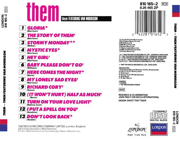 Them (3) : Them Featuring Van Morrison (CD, Comp, Mono, RE)