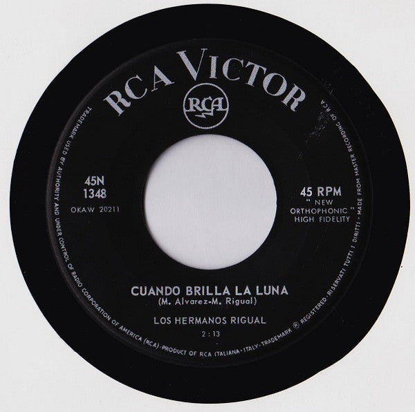 Los Hermanos Rigual : Cuando Brilla La Luna (7")