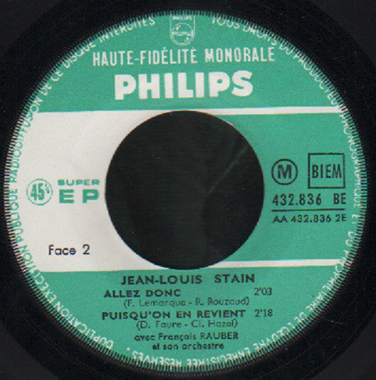 Jean-Louis Stain : Allez Donc (7", EP)