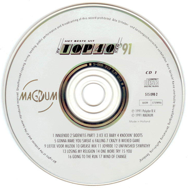 Various : Het Beste Uit De Top 40 Van '91 (2xCD, Comp)
