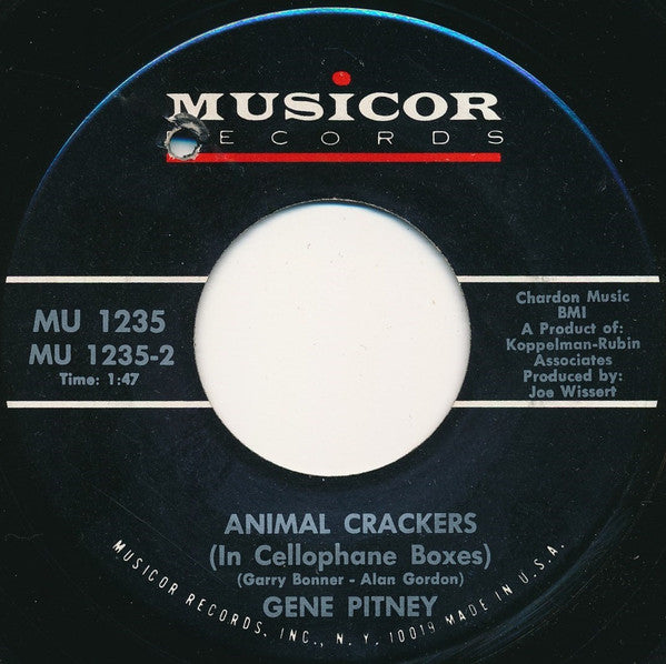 Gene Pitney : Animal Crackers (In Cellophane Boxes) / Don't Mean To Be A Preacher (7", Single)