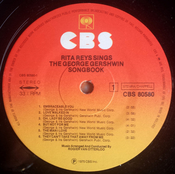 Rita Reys, Rogier Van Otterloo : Rita Reys Sings The George Gershwin Songbook (LP, Album)