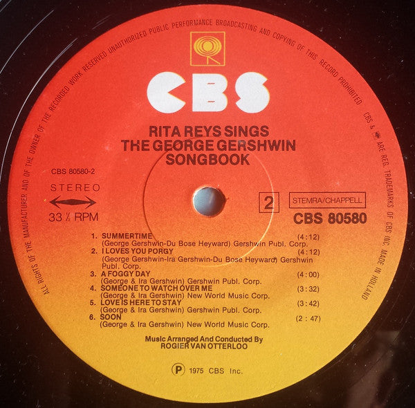 Rita Reys, Rogier Van Otterloo : Rita Reys Sings The George Gershwin Songbook (LP, Album)