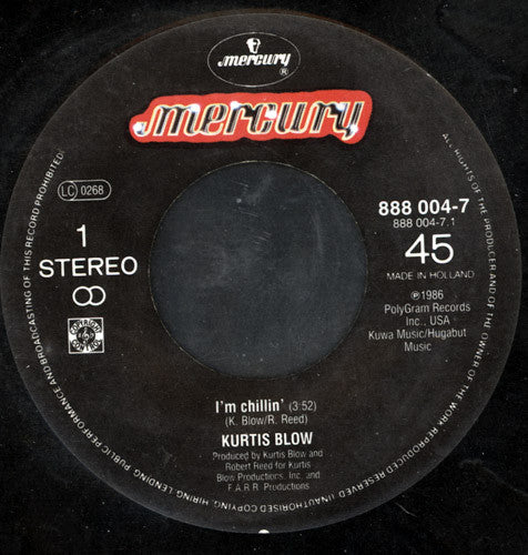 Kurtis Blow : I'm Chillin' (7", Single)